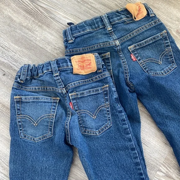 Kids Levi’s 511 Slim Skinny Stretch Denim Blue Jeans Pants Lot Size 5 Regular - Picture 3 of 5